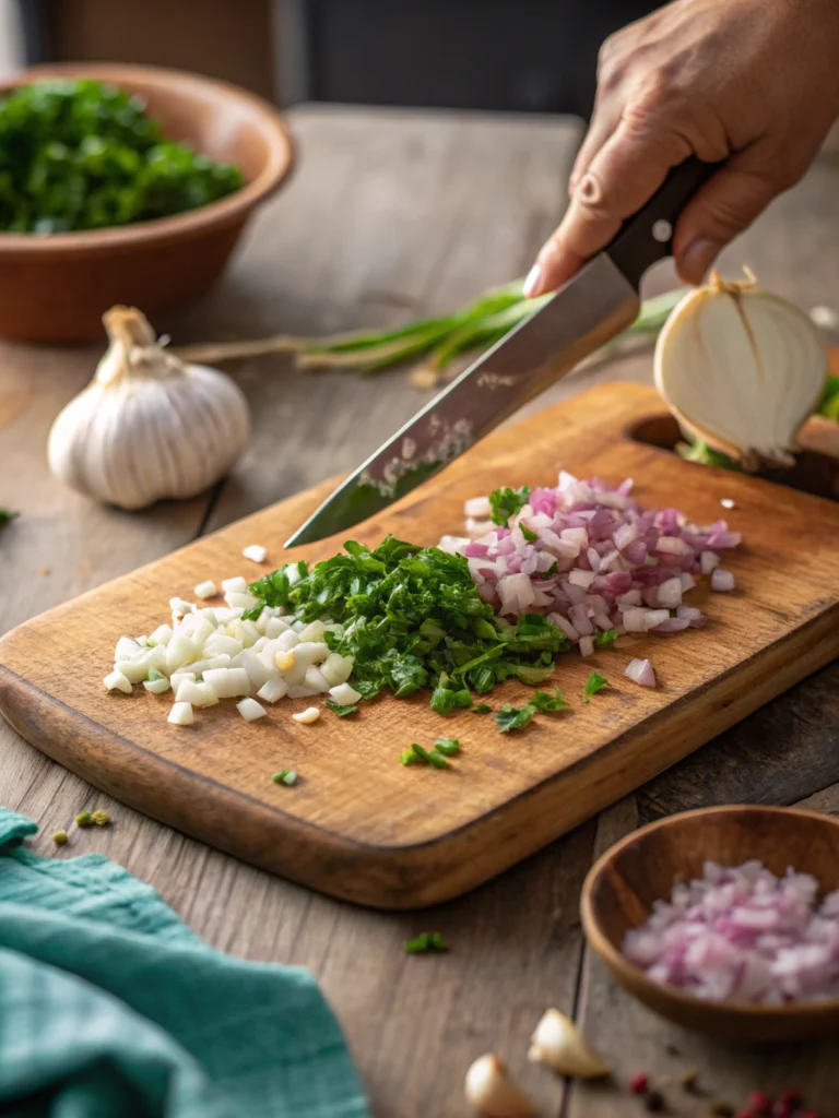 Étape 3 : Hacher les aromates