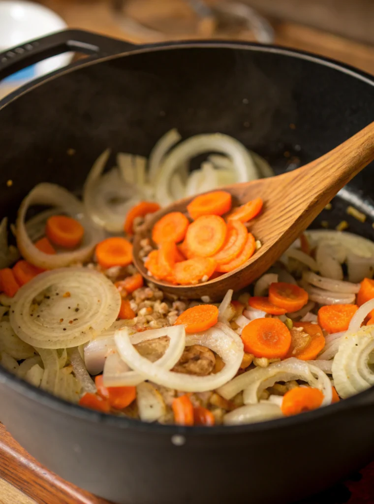 Étape 4 : Faites revenir les légumes