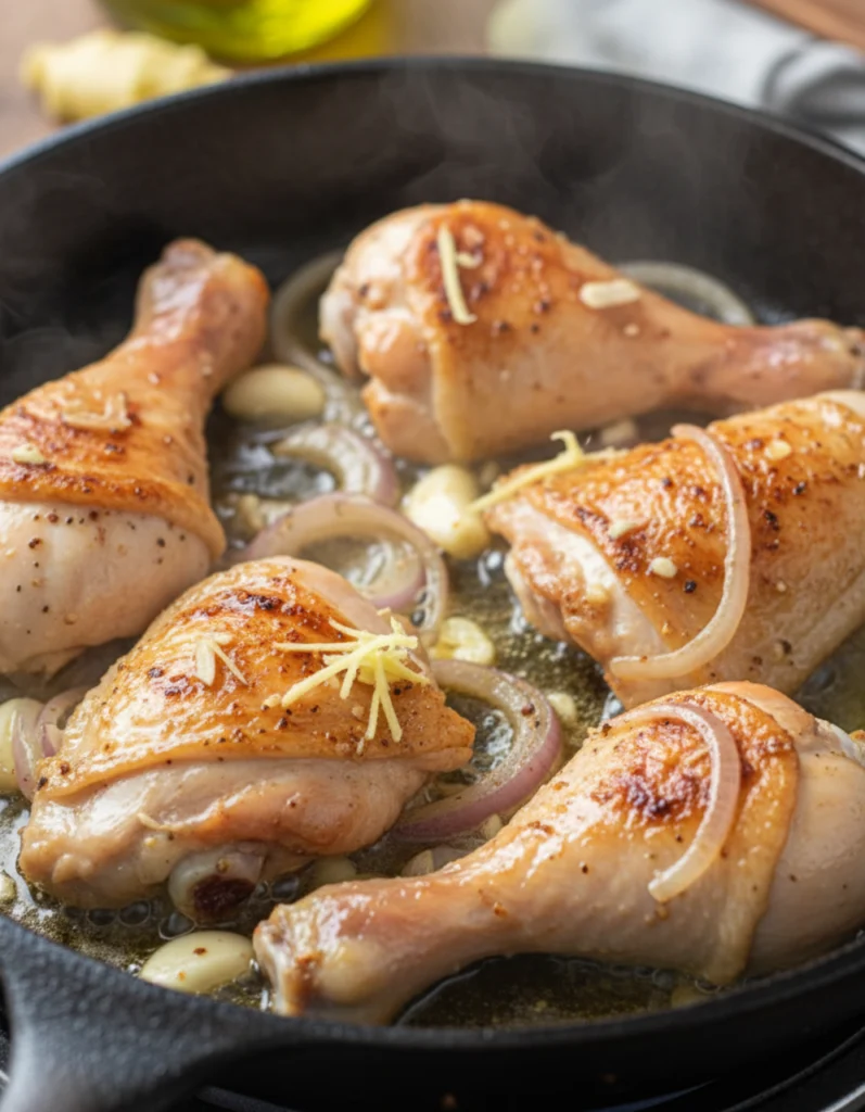 Poulet au curry crémeux