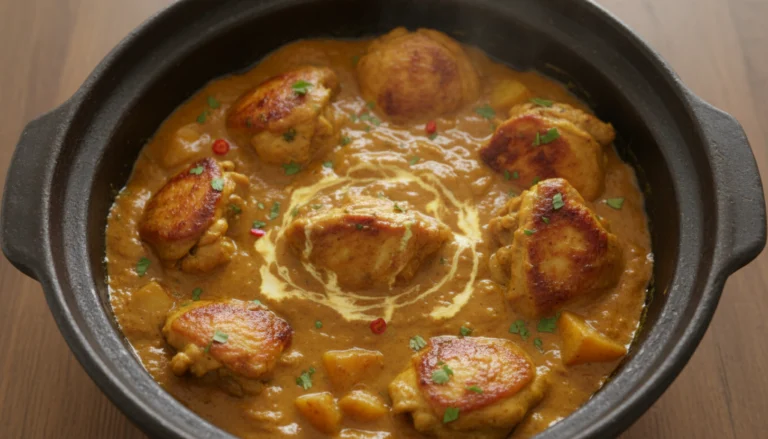 Poulet au curry crémeux