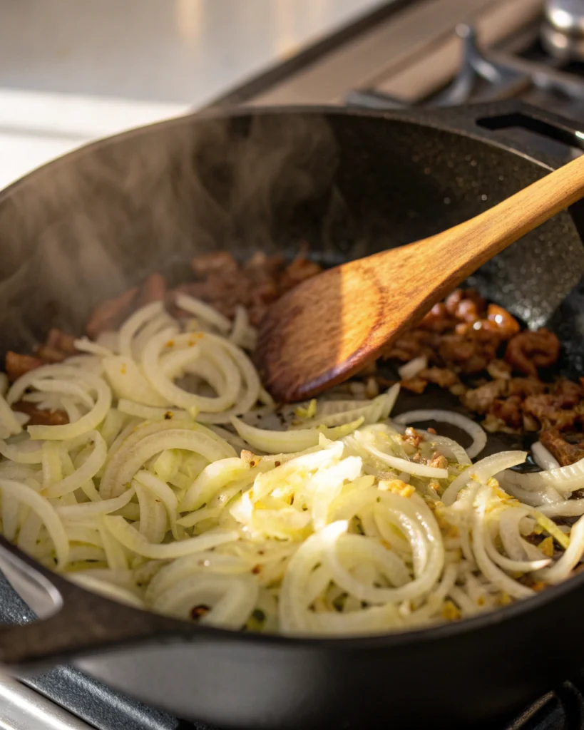 Étape 3 : Cuire l'oignon (4 minutes)