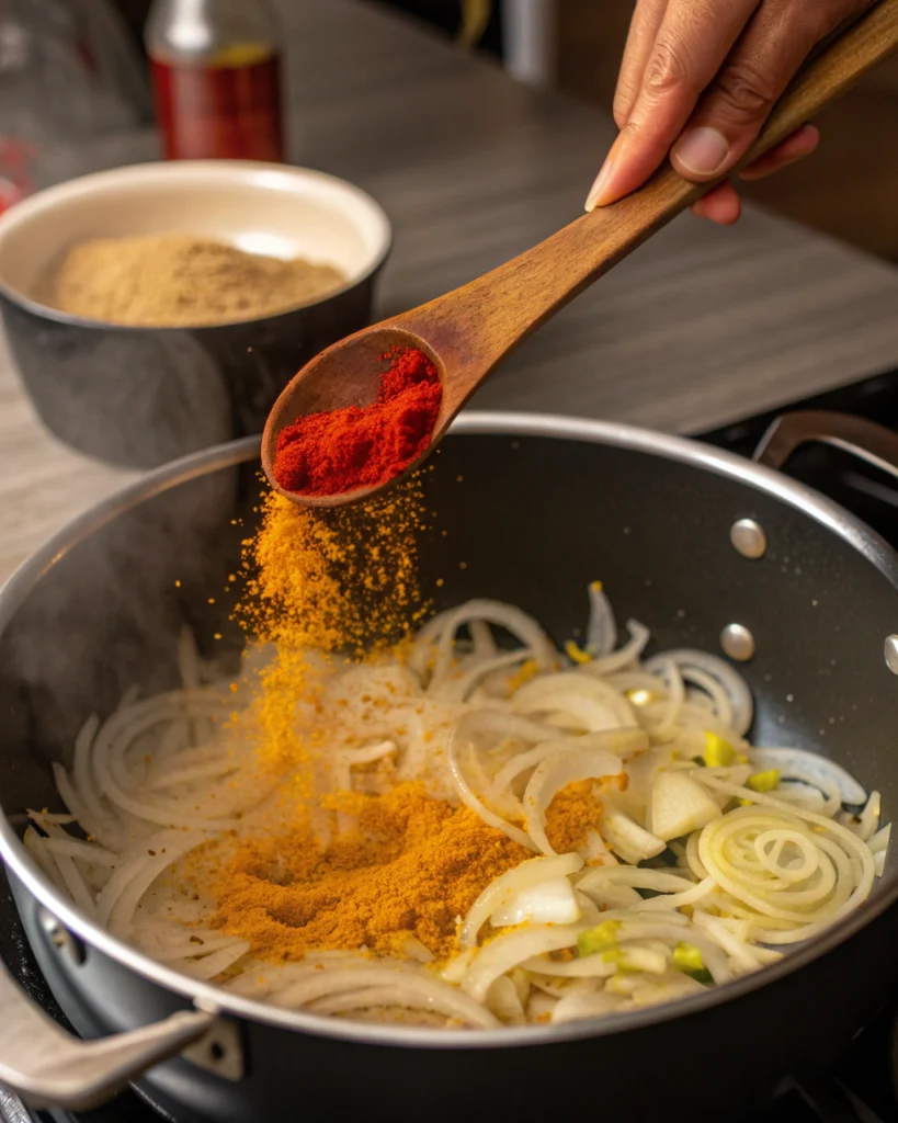 Étape 4 : Incorporer les aromates (2 minutes)