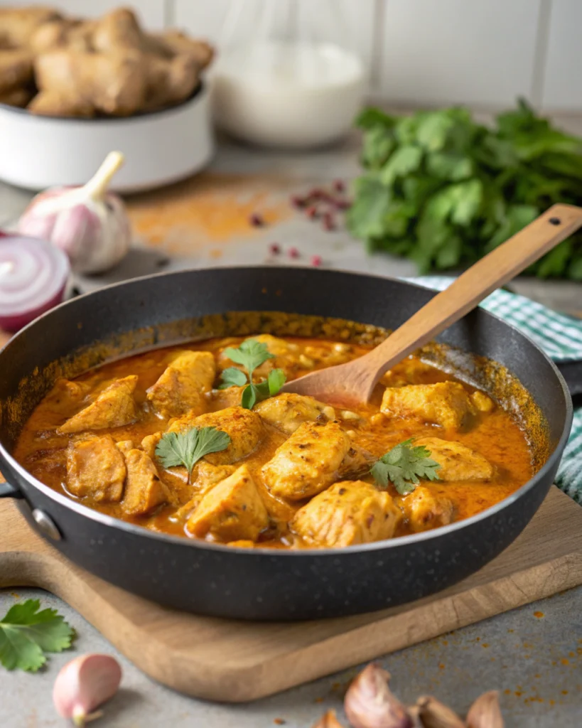 Poulet au curry rapide