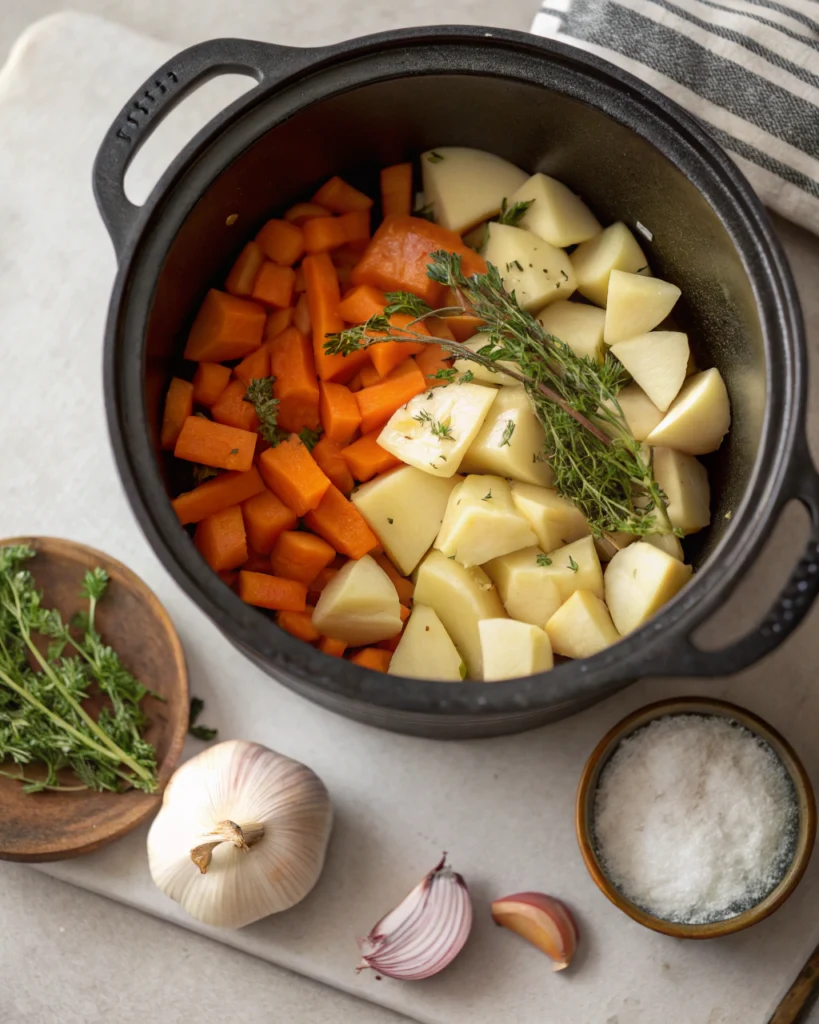 Poulet au four en cocotte