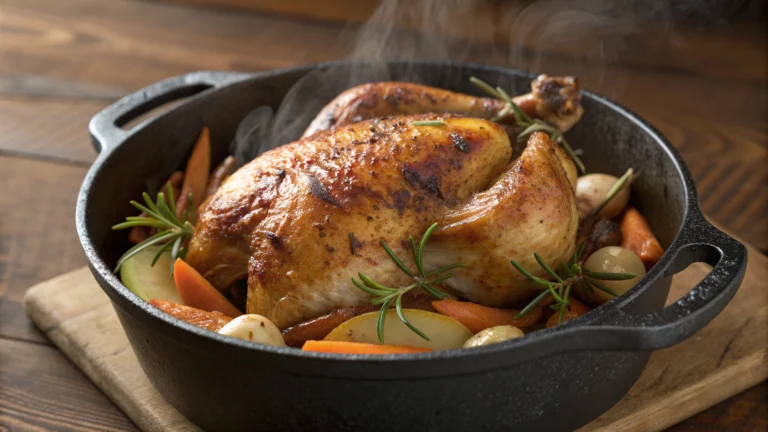 Poulet au four en cocotte
