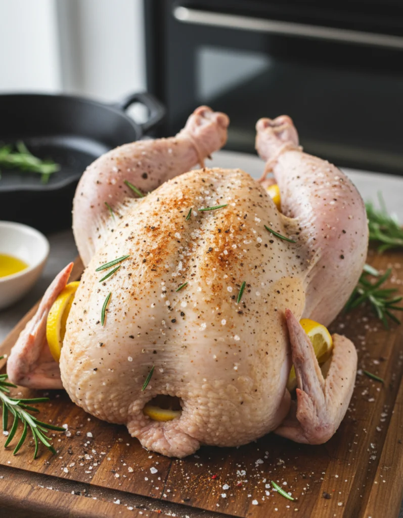 Poulet au four sans huile