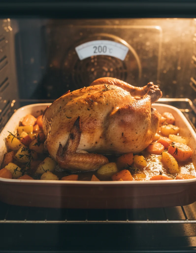 Poulet au four sans huile