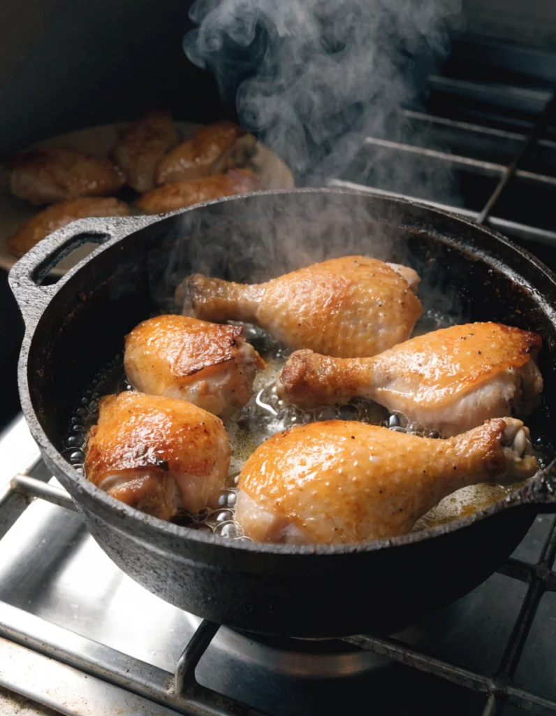 Poulet crème champignon