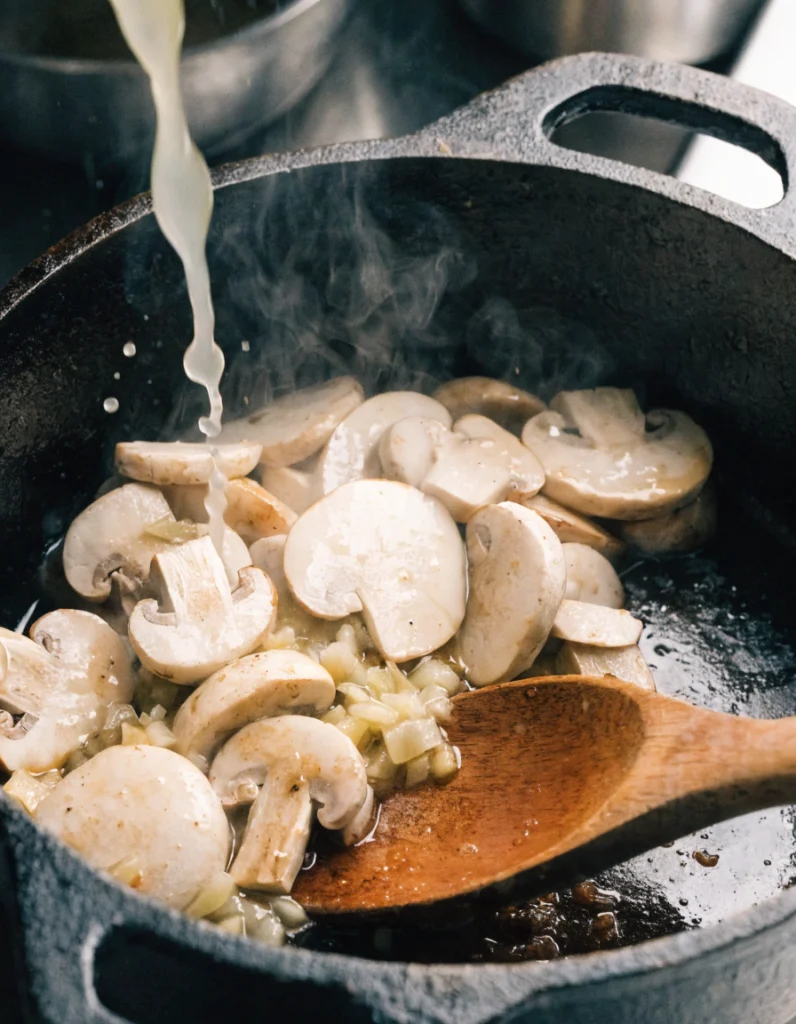 Poulet crème champignon