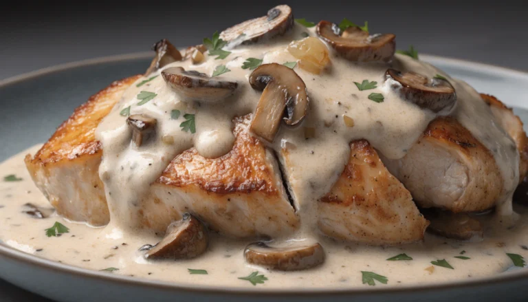 Poulet crème champignon