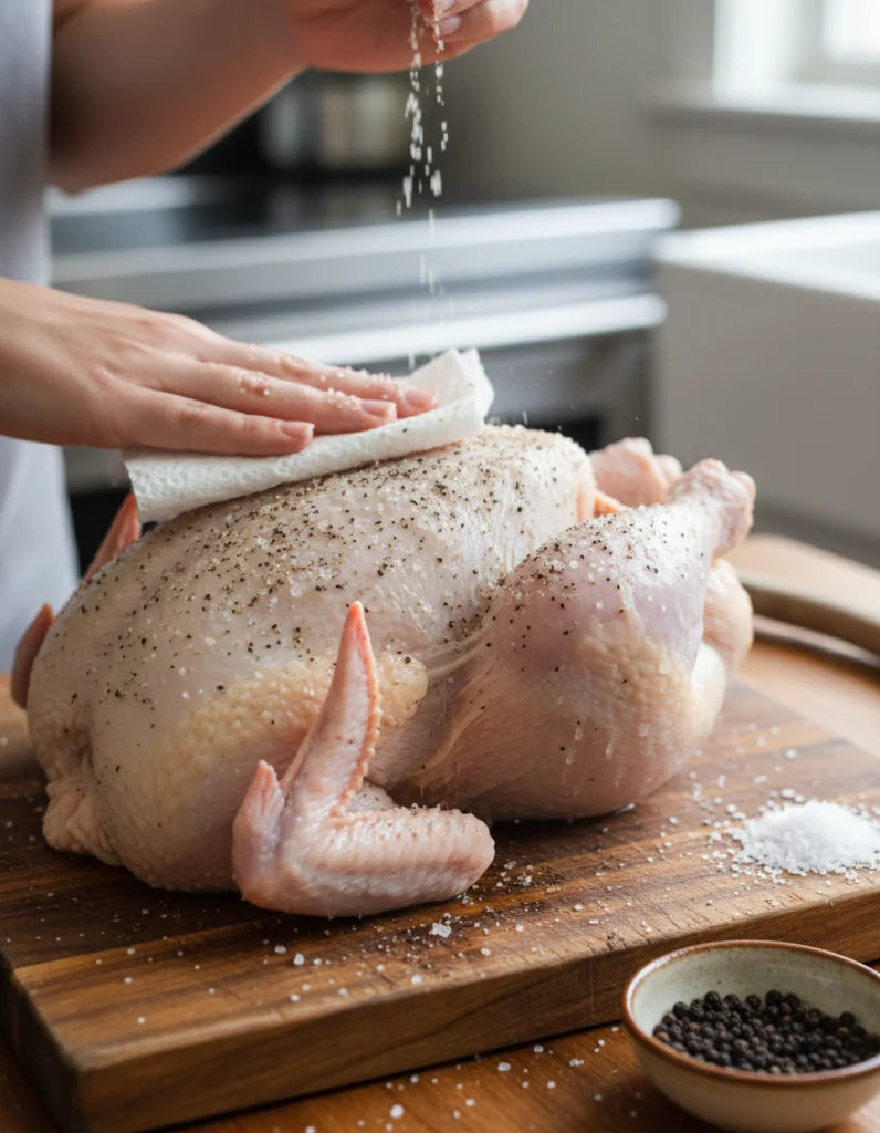 Poulet farci au four