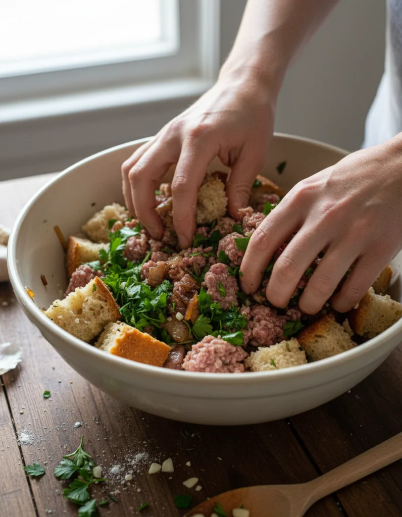 Poulet farci au four