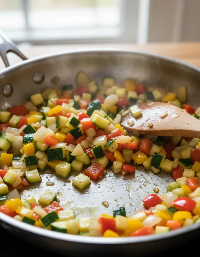 Poulet farci aux légumes