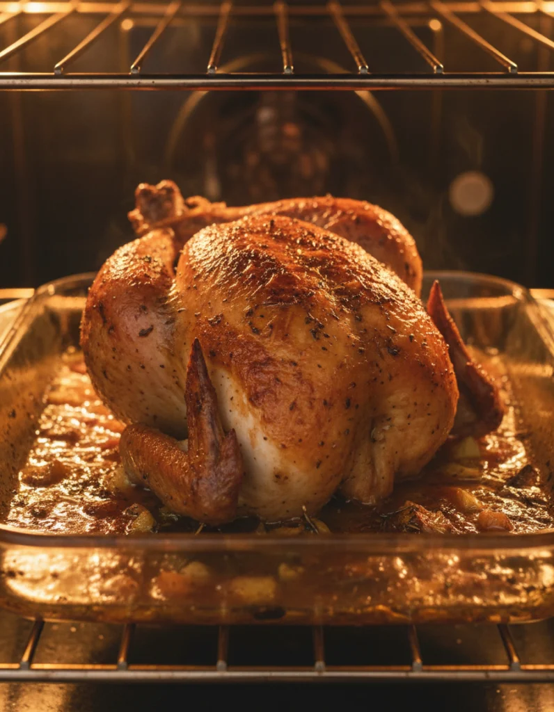 Poulet farci aux légumes