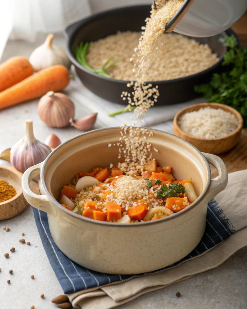 Étape 4 : Le riz (2 minutes)