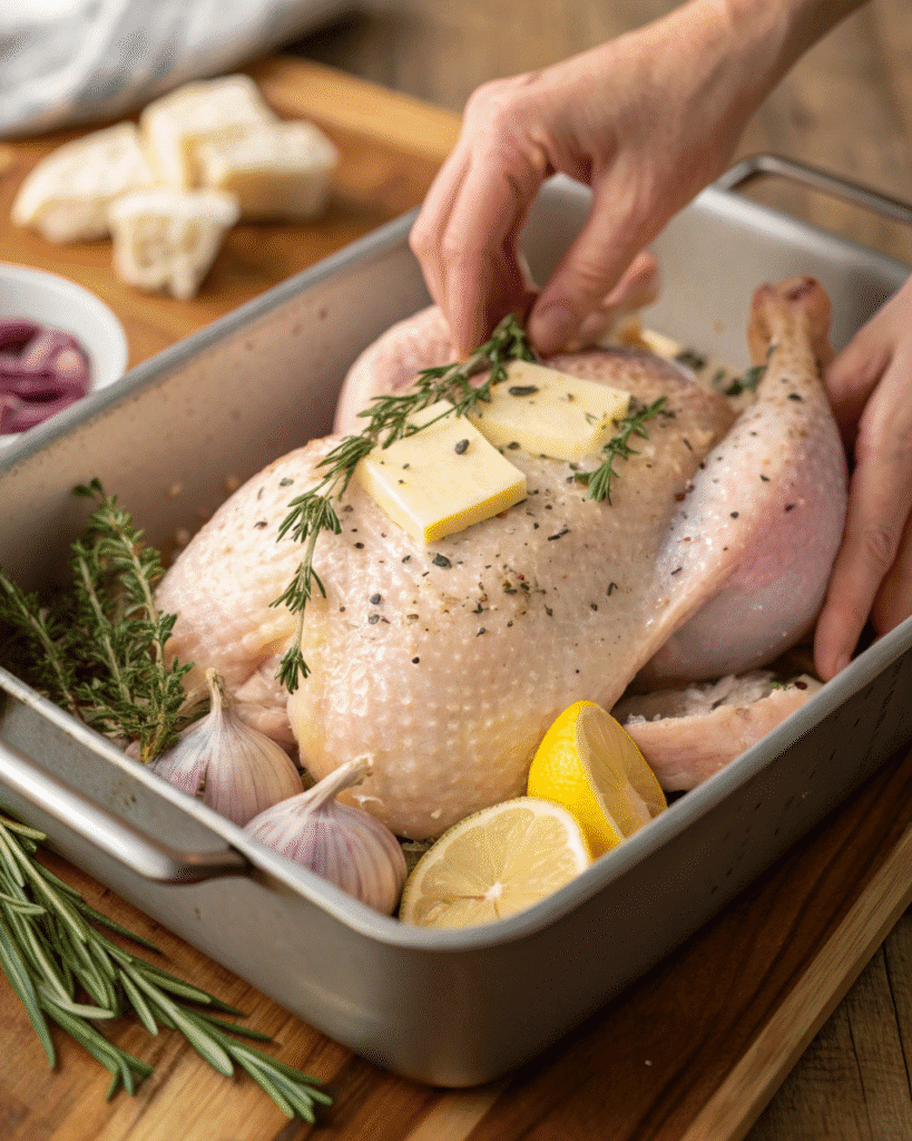 Poulet rôti au four