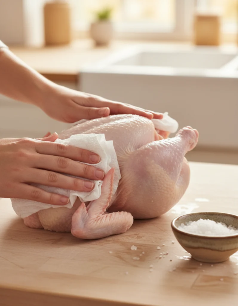 Poulet rôti croustillant