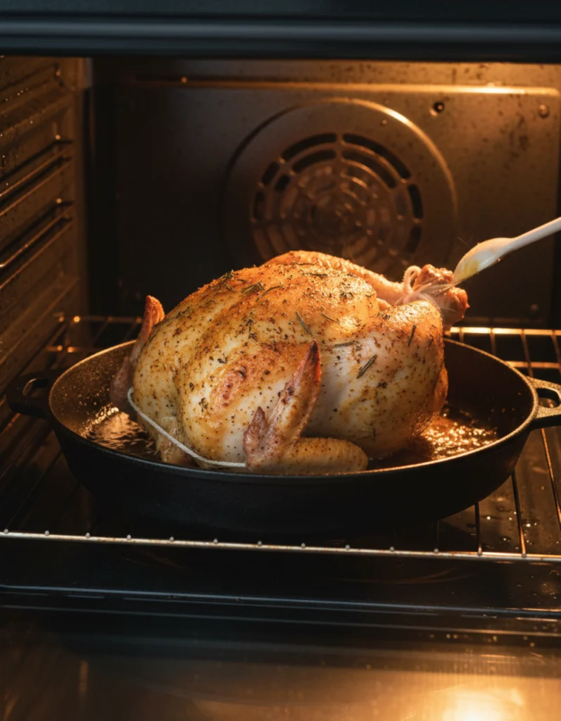 Poulet rôti croustillant