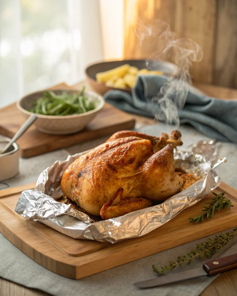 Poulet rôti croustillant