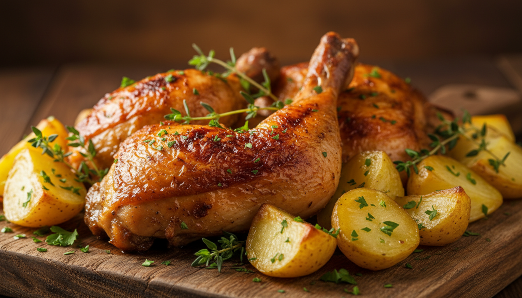 Poulet rôti croustillant