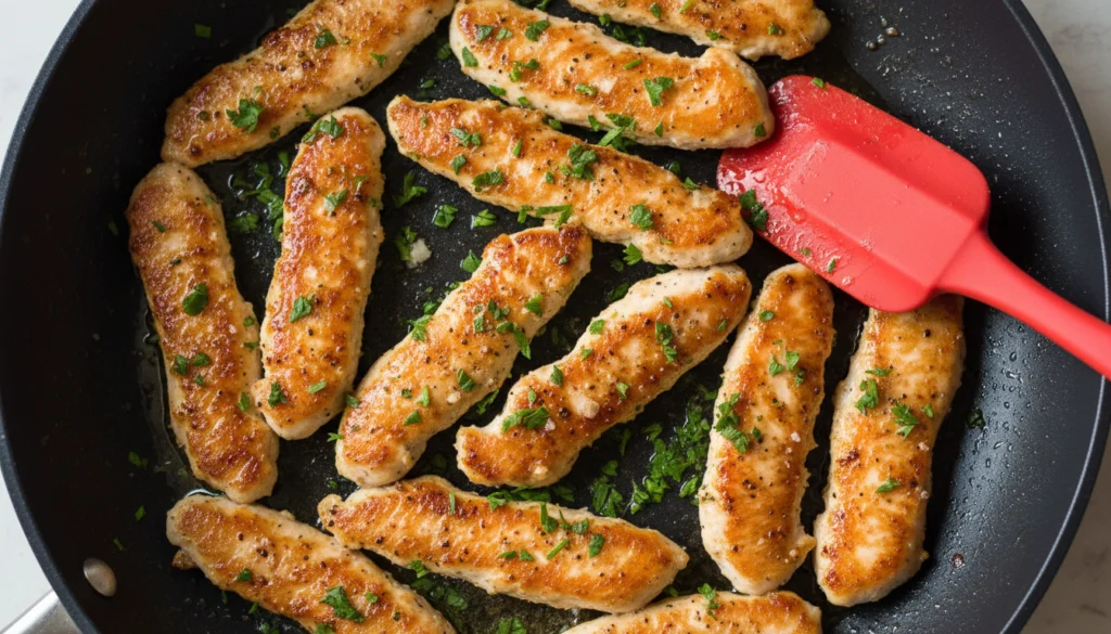 aiguillette de poulet à la poêle