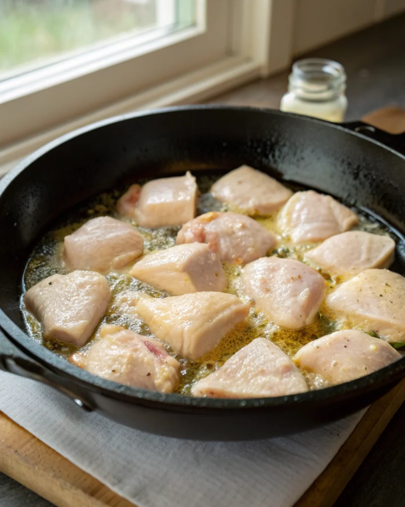 poulet aux morilles à la crème