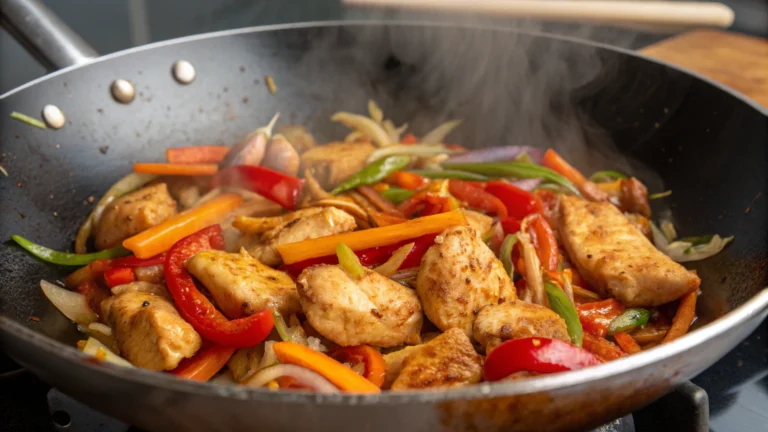 wok au poulet